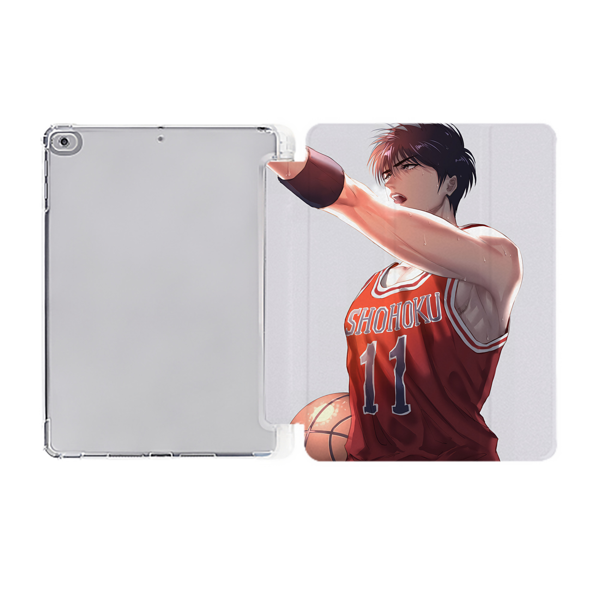 （画像用） SLAM DUNK／スラムダンク IPad ケース ペン収納付き 三つ折りスタンド PUレザー×シリコン 対応機種9.5/10.5/10.9インチ